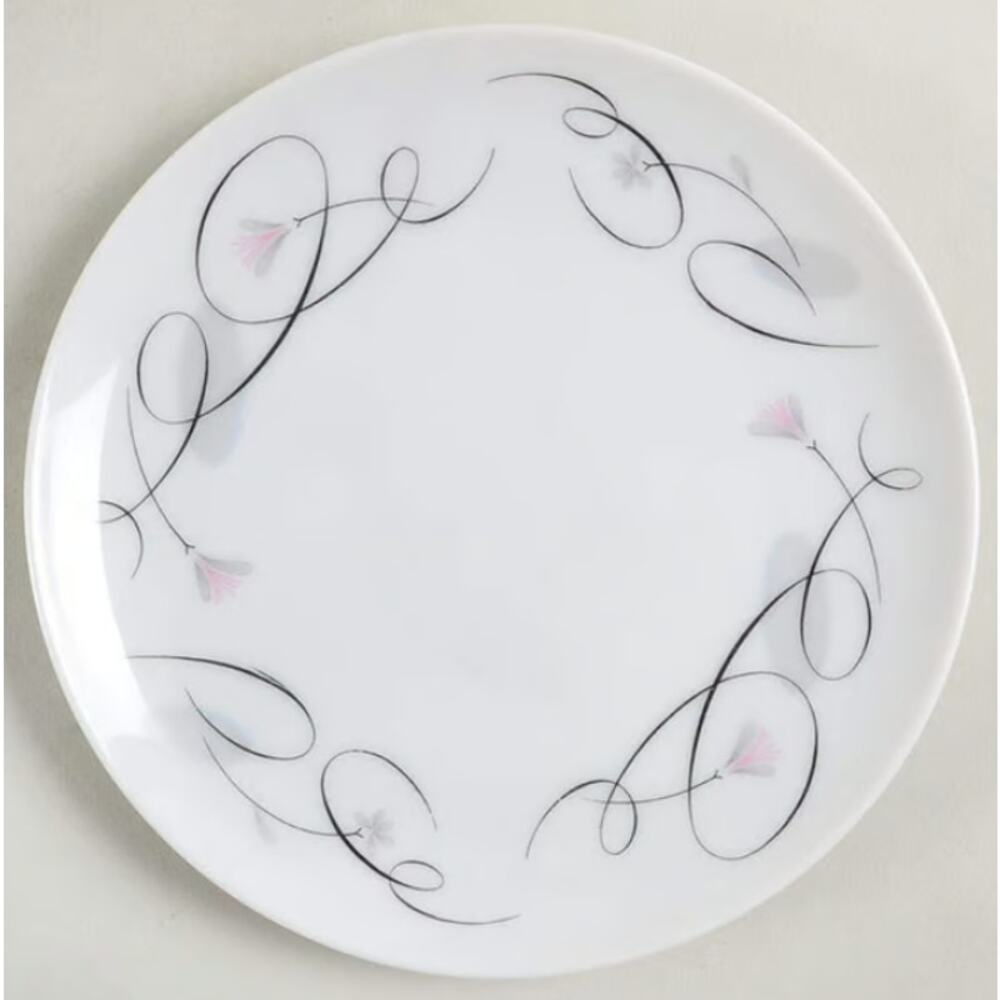 Sango Patrician Floral Abstract Bread Butter Plate Replace LOT 6 pink black gray